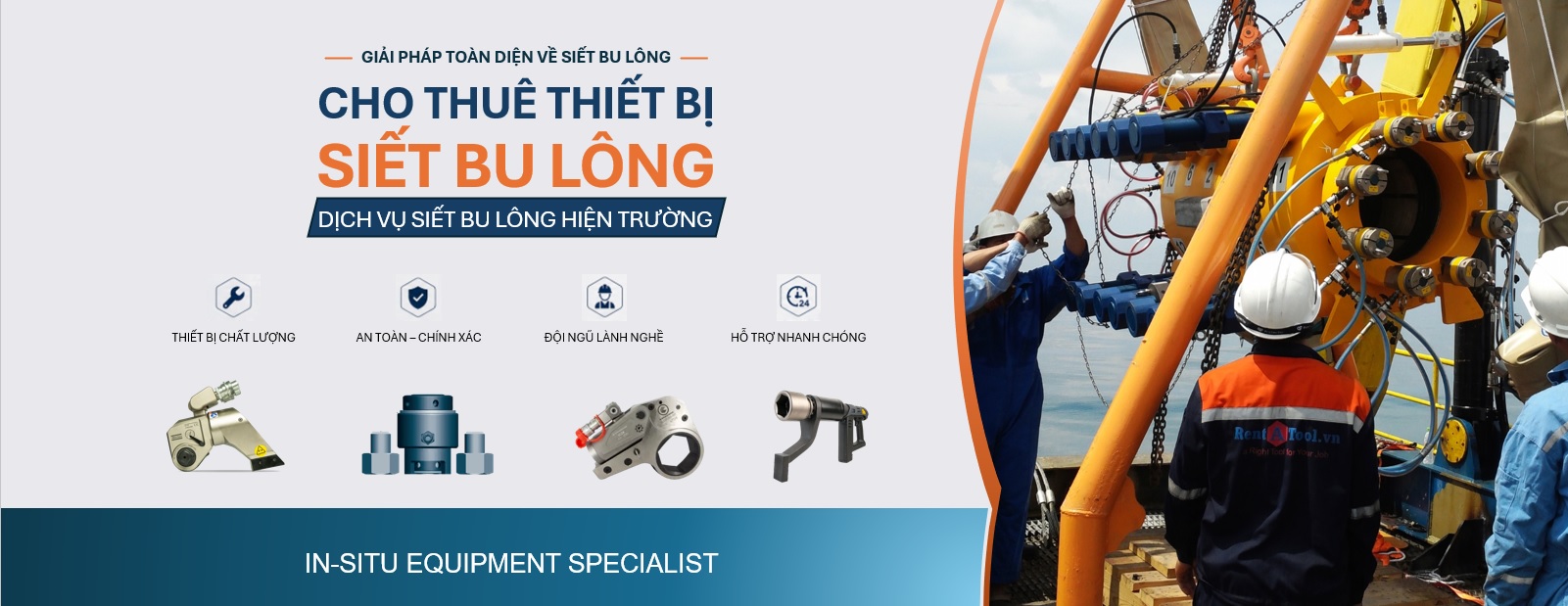 Cho thuê thiết bị - Cung cấp dịch vụ siết bu lông