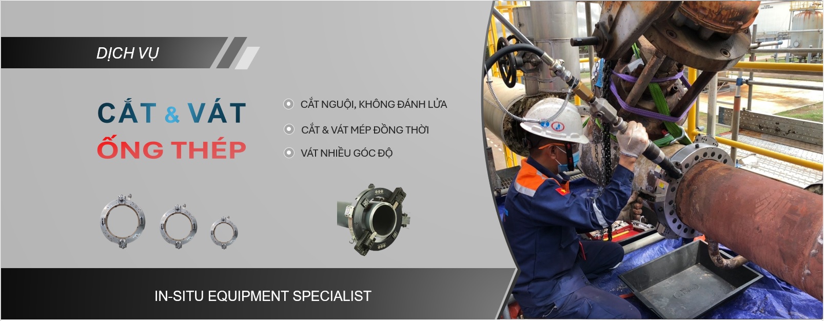 Dịch vụ cắt & vát mép ống thép