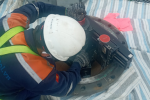 RentATool cung cấp dịch vụ phay mặt bích tại công trường lắp đặt tổ hợp Hoá dầu Long Sơn.